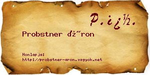 Probstner Áron névjegykártya